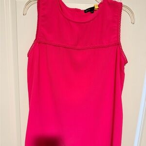 Gibson Hot Pink Sleeveless Scoop Neck Blouse